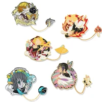 anime demon slayer badge shinobu kyoujurou giyuu zenitsu cosplay unisex brooches jewelry lapel pin props brooch accessories gift