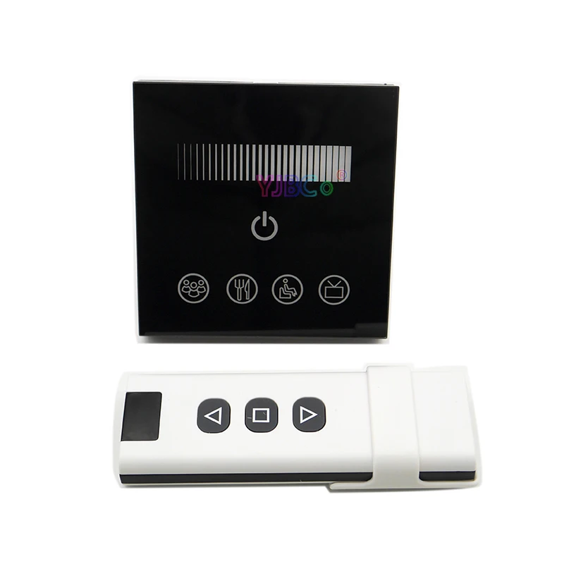 

0-10V High Voltage LED RF Dimmer Switch 86 Sty Touch Panel DM016 1 Channel 1CH Trailing Edge Dimming Wireless Remote AC110V 220V