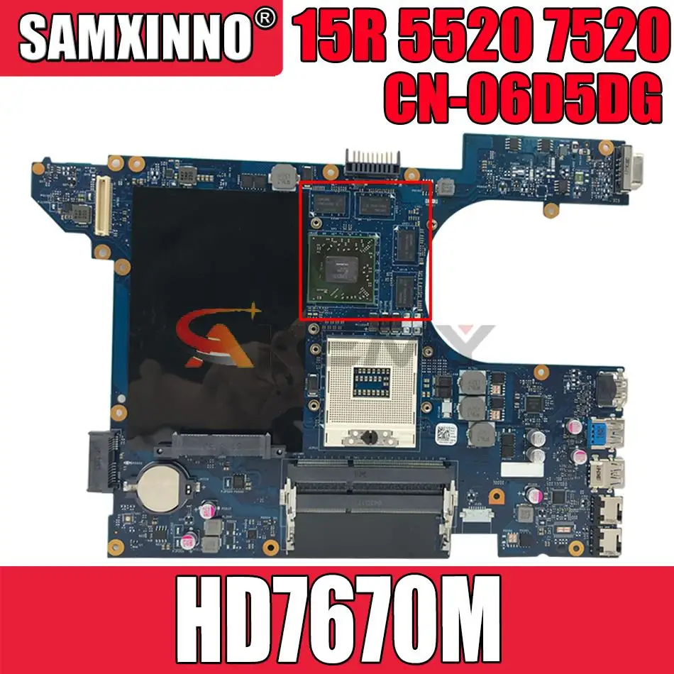 Akemy QCL00 LA-8241P материнская плата CN-06D5DG 06D5DG 6D5DG для For DELL Inspiron 15R 5520 7520 ноутбука HD7670M |