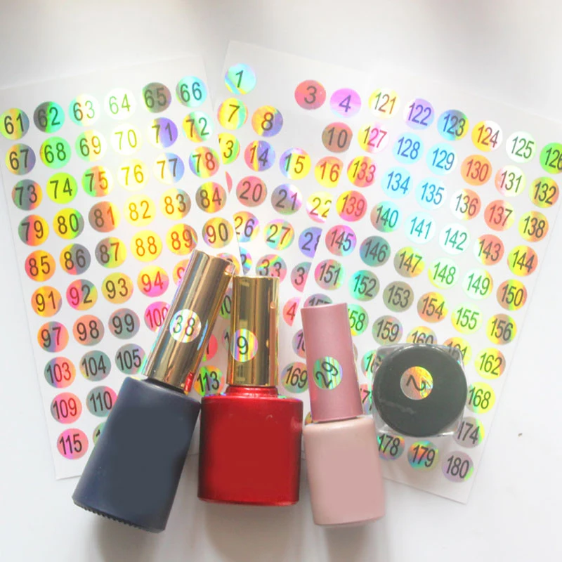 

1-300 Number Sticker Label For Nail Polish Color Varnish Marking Numbering Manicure Tool Nail Polish Bottle Number Accessories