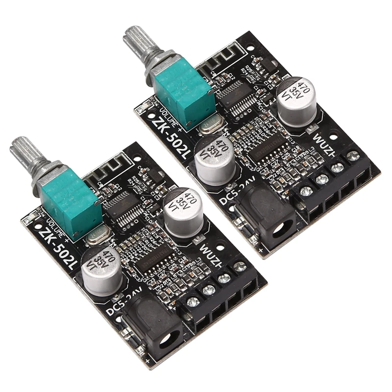 

2X Bluetooth 5.0 Wireless Audio Digital Power Amplifier Stereo Board 50Wx2 Bluetooth Amp Amplificador ZK-502L