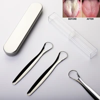 1pc dental care stainless steel tongue scraper oral cleaner dentist medical mouth brush reusable fresh breath maker