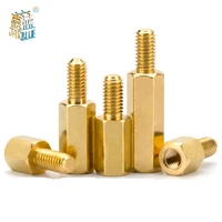 10pcslot m2 m2 5 m3 m4 m5 hex brass spacing screws threaded pillar pcb computer pc motherboard standoff spacer