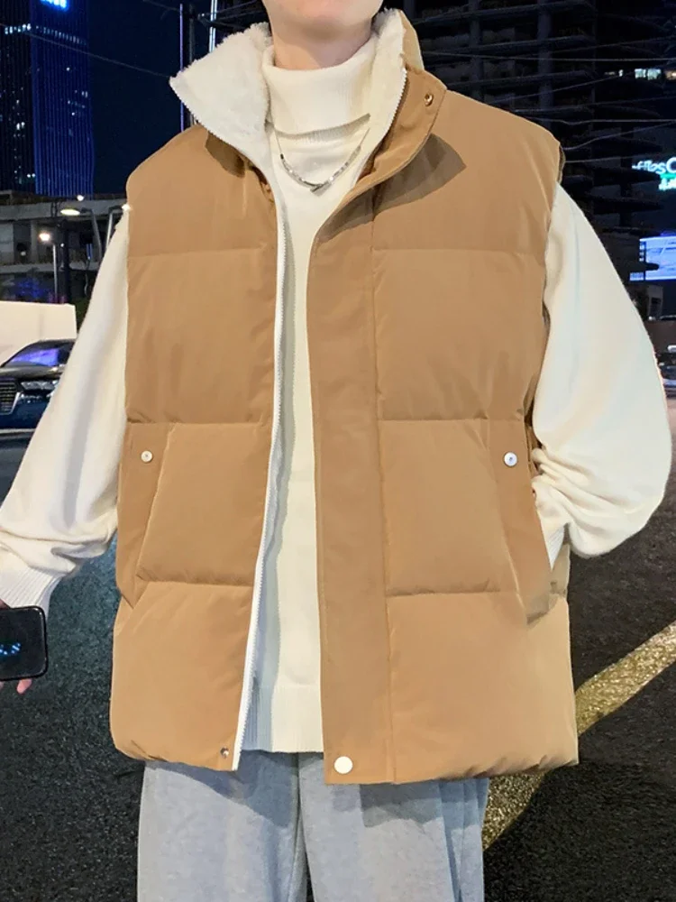 

Зимний Теплый Бархатный жилет, модное повседневное мужское молодежное Трендовое пальто