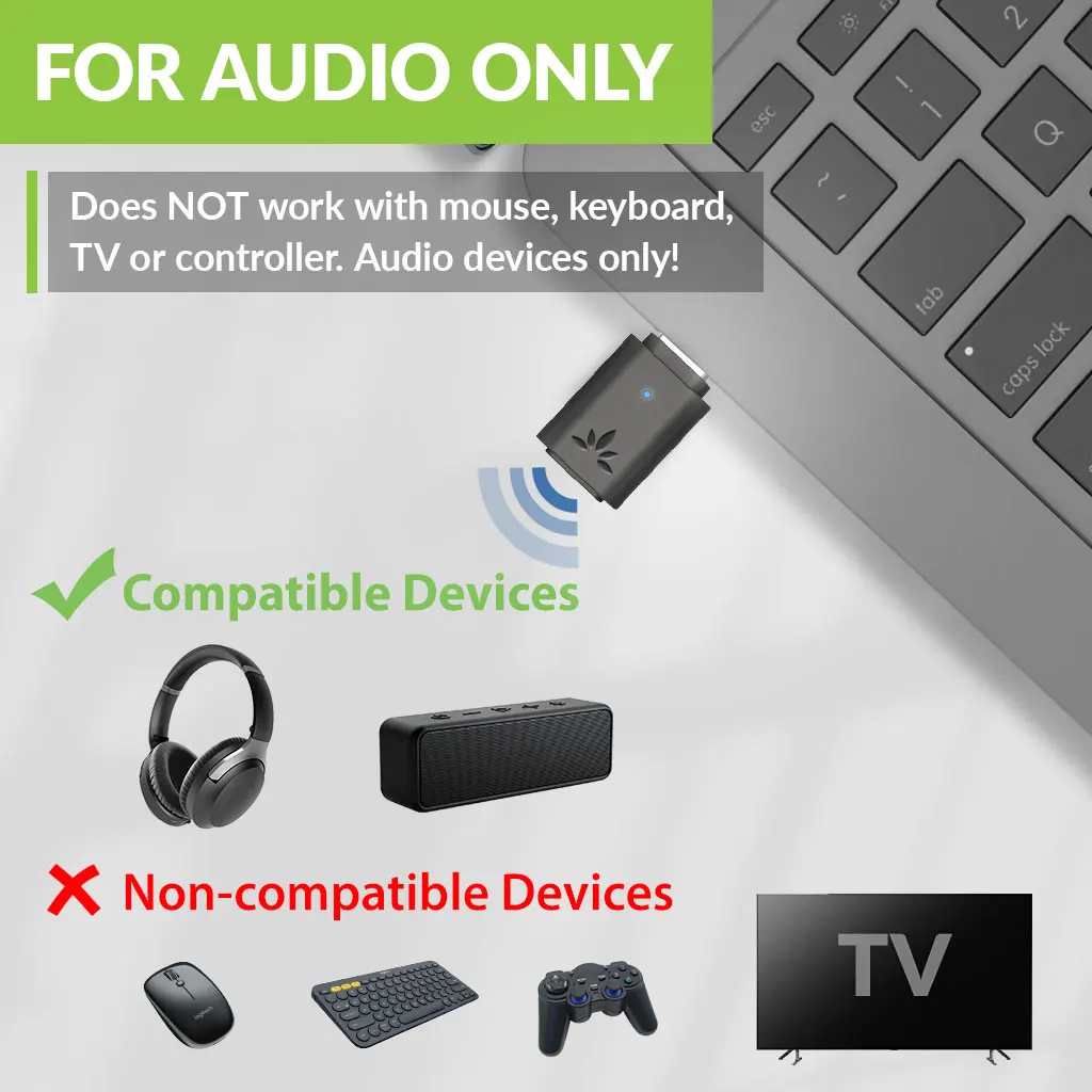 Bluetooth USB-C беспроводной аудио адаптер для подключения наушников и динамиков к PS4/5