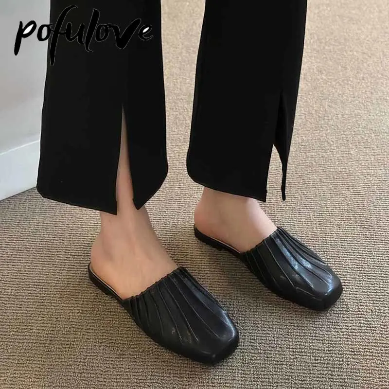 

Женские сандалии на низком каблуке, с квадратным носком