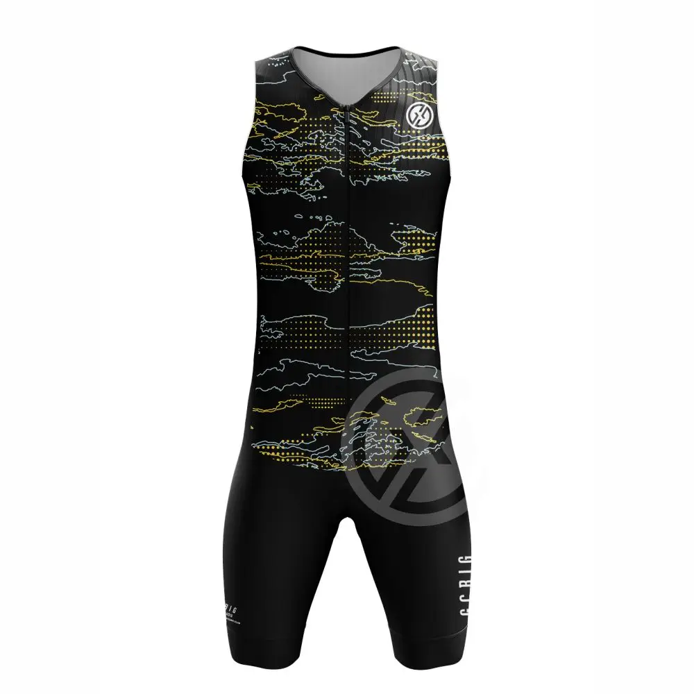 Комплект одежды GCBIG без рукавов для триатлона Мужской Топ дорожный боди