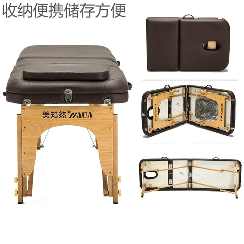 Деревянная складная портативная массажная кровать массажный стол для терапии