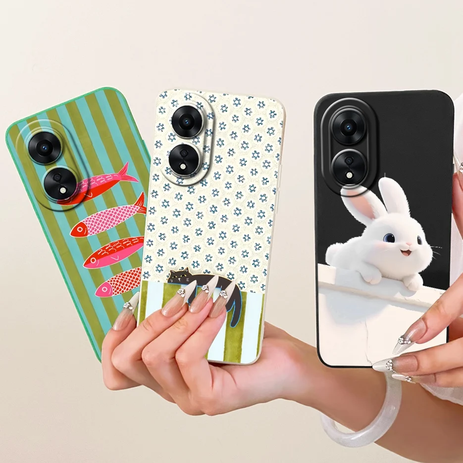 Чехол для Oppo A78 4G CPH2565, милый чехол с изображением клевера, мягкий чехол из ТПУ для Oppo A58 4G, A78, OppoA58, OppoA78 5G, защитный бампер. (art.: 3920dd2df5903) - 3920dd2df5903