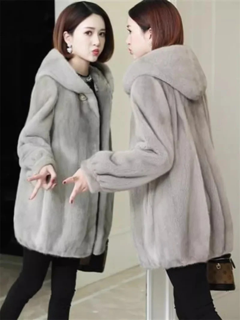 202 осеннее новое меховое пальто из ягненка женское корейское свободное