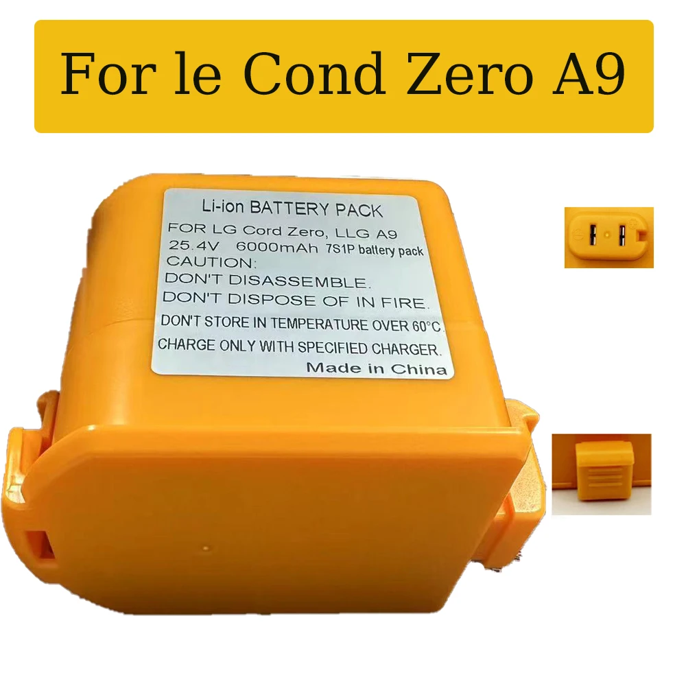 Фото    Литий-ионный аккумулятор 25,8 В, 6000 мАч для LG Cord Zero EAC63382204 A9, A9S, P9, A9K-CORE, A9MAX, A9T-Ultra, A9K-PRO, A9N, A9M, A9 Plus №4
