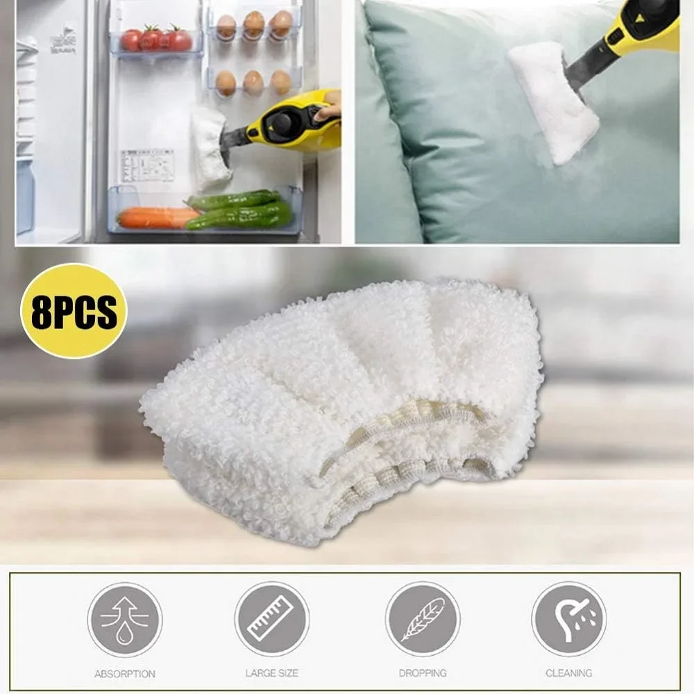 8 шт. чехол из микрофибры подушечки для паровой швабры моющаяся насадка