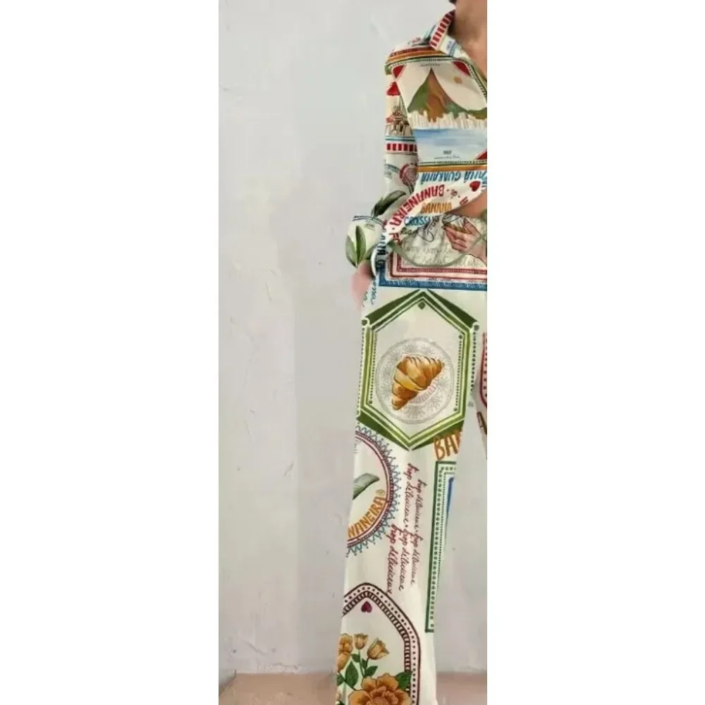 Женский Свободный Комплект Из Двух Предметов В Стиле Ретро