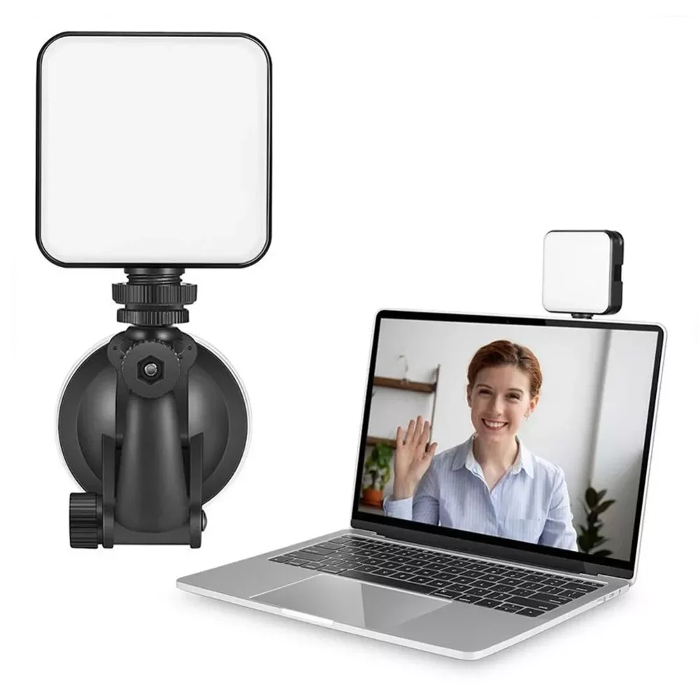 

2500K-6500K Video Live Stream Light For Smartphone Tablet Laptop 5W Mini Vlog Round LED Lamp Fill Light For Selfie Video Meeting