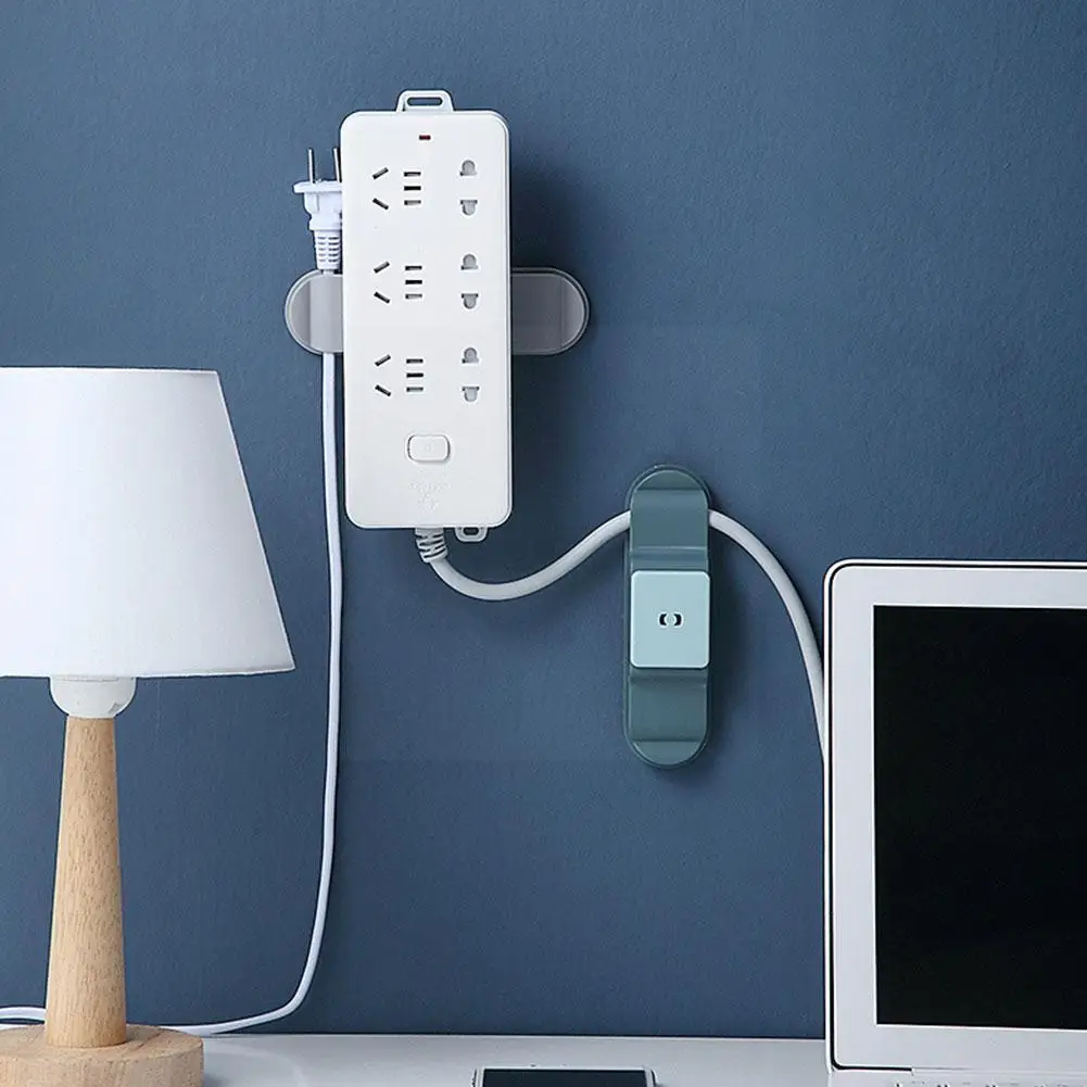 

Socket Extension And Cable Holder Multifunctional Punch-free Electric Holder Strong Socket Strip Safety Hanger Rack Storage Z7S6