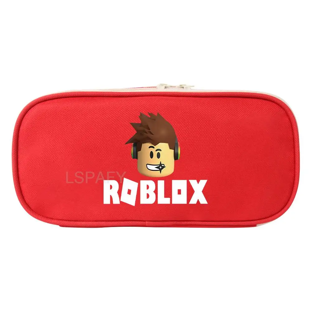Фото Высококачественная мультяшная сумка ROBLOX, детские товары для школы, косметика для мальчиков и девочек, стационарные Детские карандаши Roblox, фотосумки №2