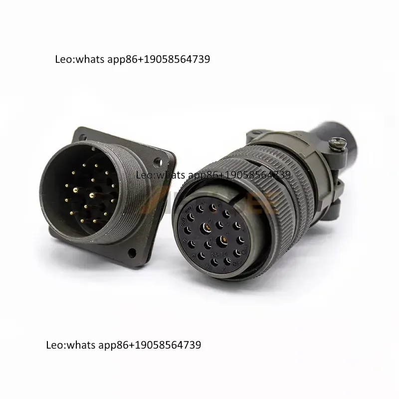 Фото MS3102A24-7P MS3106A24-7S MS3108A24-7S MS3108A24-7P MIL-DTL-5015 16-контактный гибридный разъем MIL 2x # 12 14x # 16 500В AC комплект №1