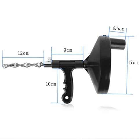 5 м черные регулируемые ручные трубы, ручка земснаряда, гибкая выдвижная пружинная стальная проволока, инструмент для чистки раковины для туалета, кухни, ванной комнаты