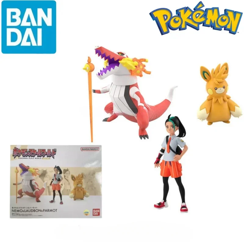 Bandai оригинальные весы World POKEMON Paldea Region Nemona Skeledirge Pawmot аниме фигурка игрушки подарок