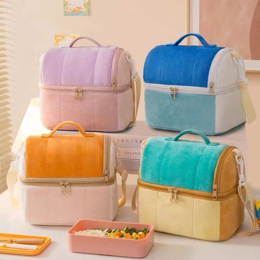 Фланелевая Сумка Для Обеда Большой Емкости