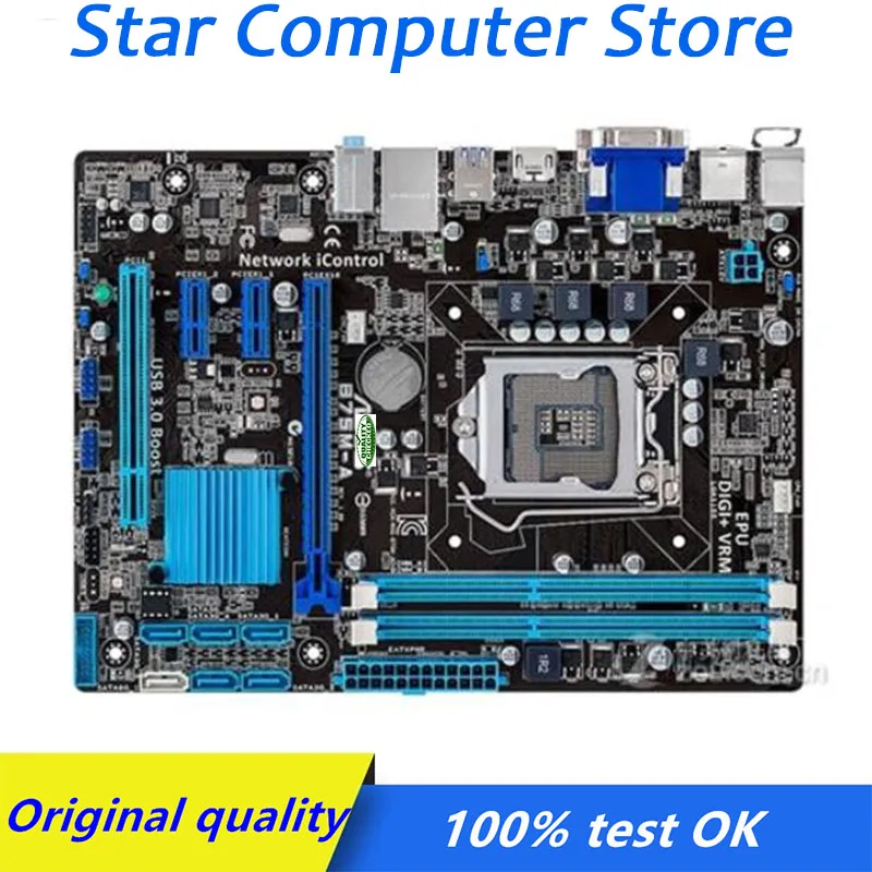 

Материнская плата B75 LGA 1155 для ASUS, б/у десктопная материнская плата USB3.0 SATA3 DDR3 B75M