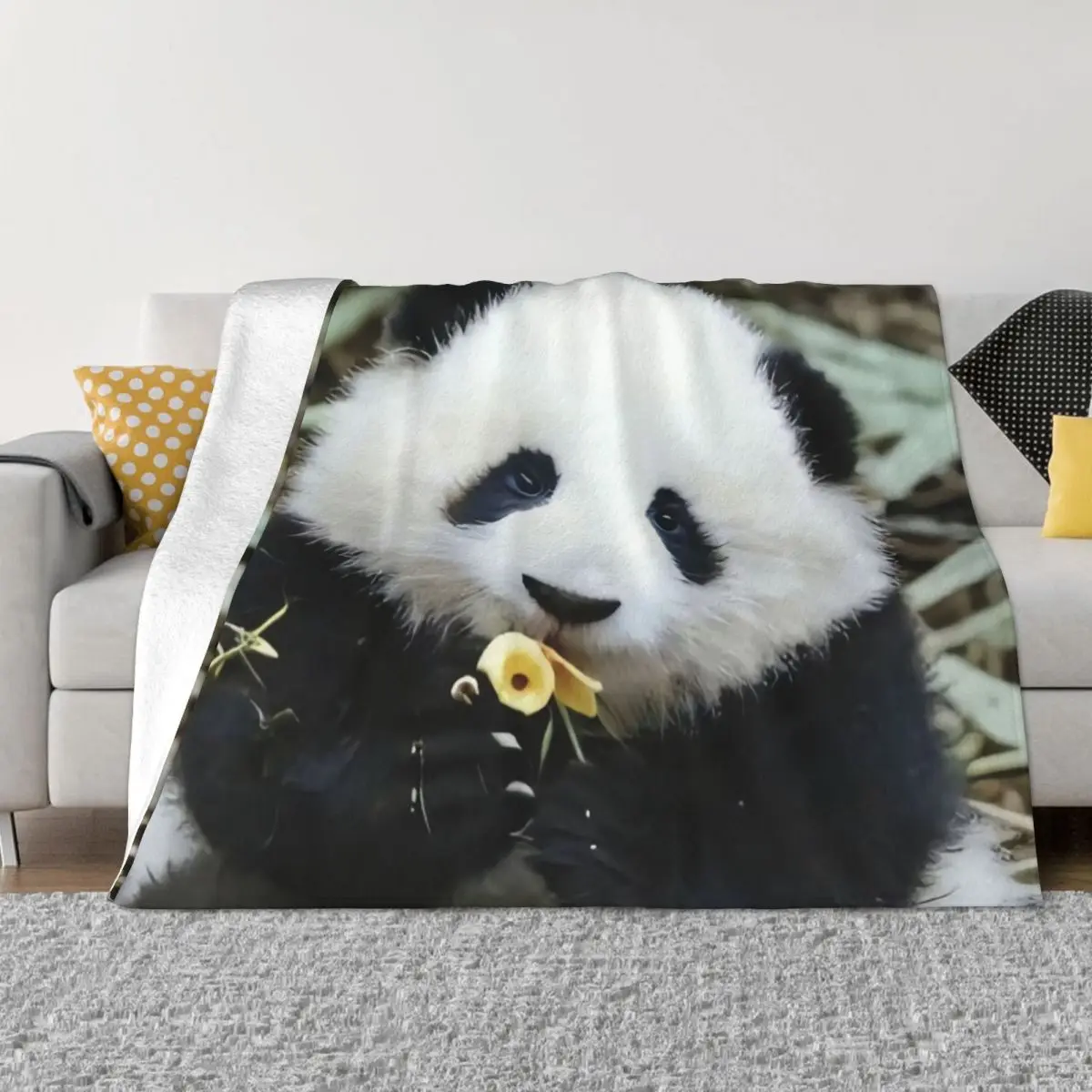 

Huahua панда животное одеяло клетчатые гипоаллергенные Пледы для спальни домашний декор