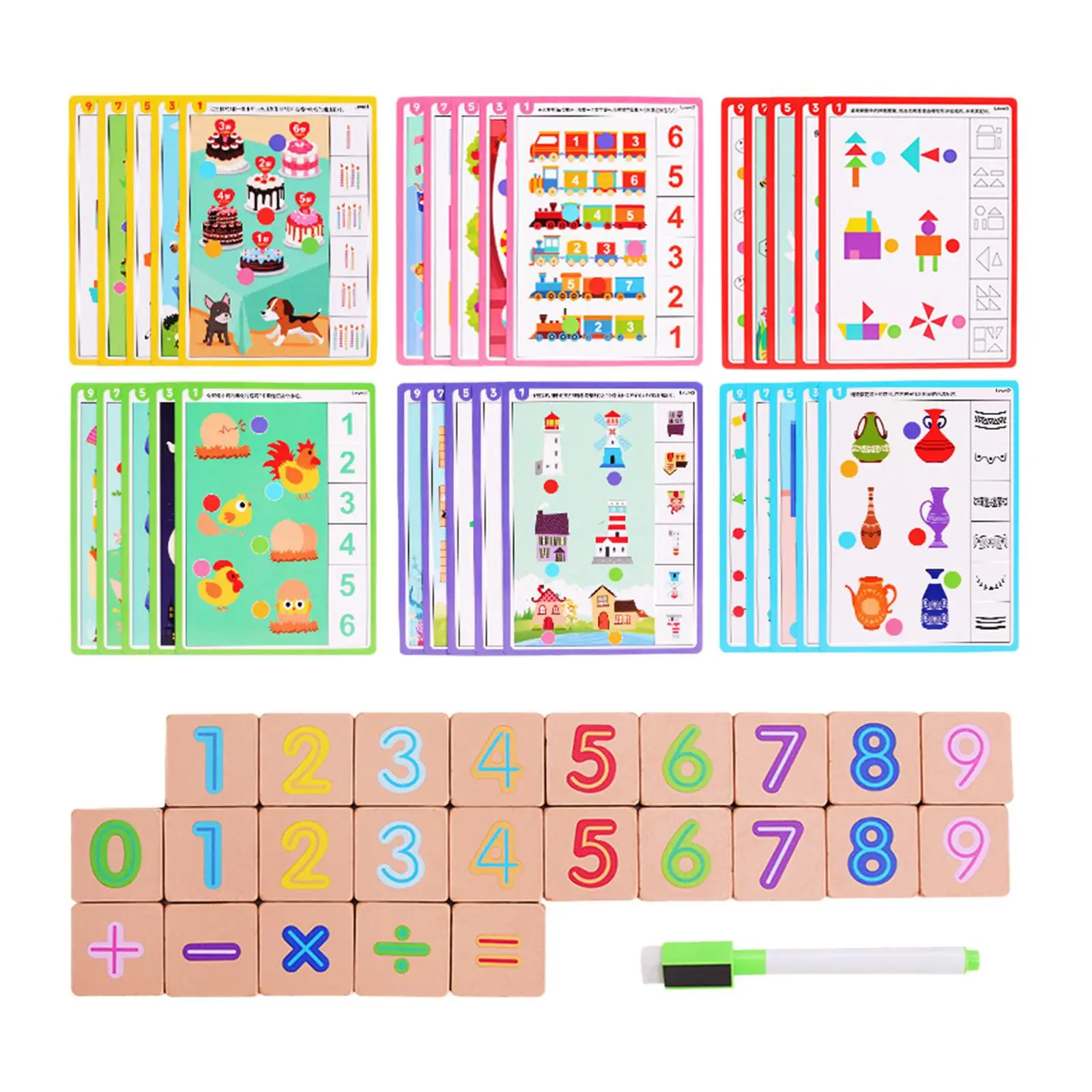 

Montessori Toys Slide Puzzle Board Games Preschool Educational Toys Family Game Math Counting Toy Birthday Gifts Travel Toys