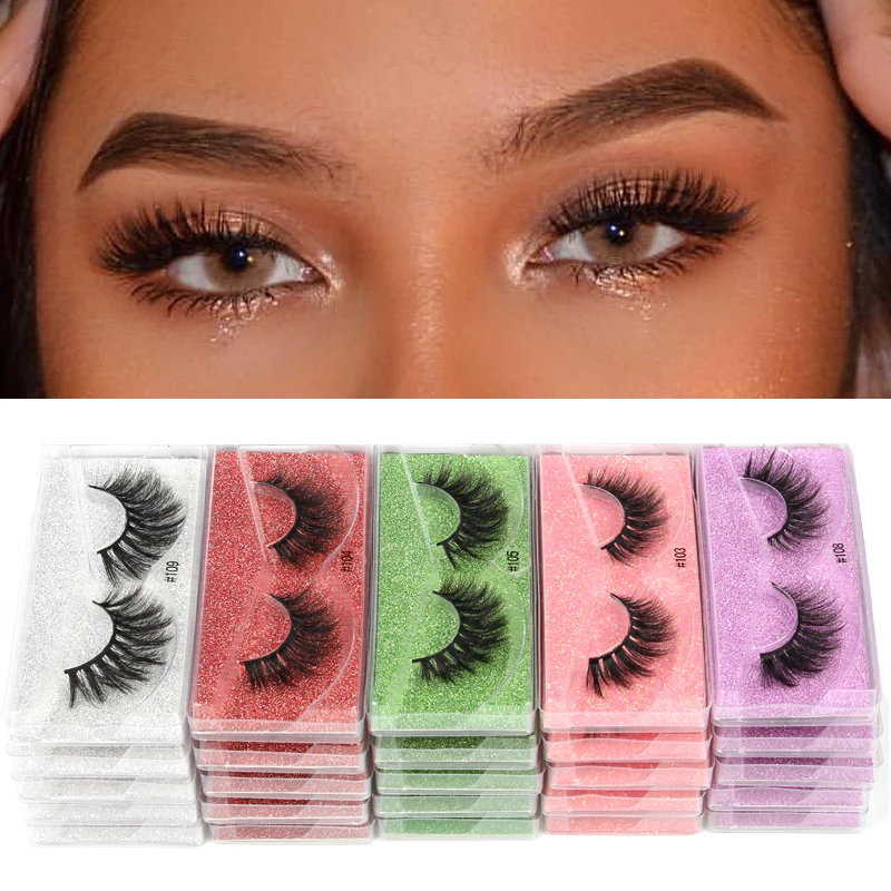 Оптовая продажа 4/10/50/100/200 пар норковых накладных ресниц натуральные Мягкие 3D искусственные 3D норковые ресницы многоразовые драматические поддельные ресницы оптом
