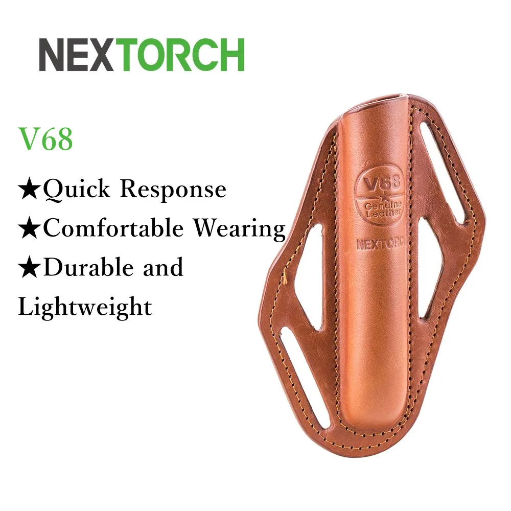 

NEXTORCH V68 Portable Baton Genuine Leather Holster Fits Belt Width 45mm