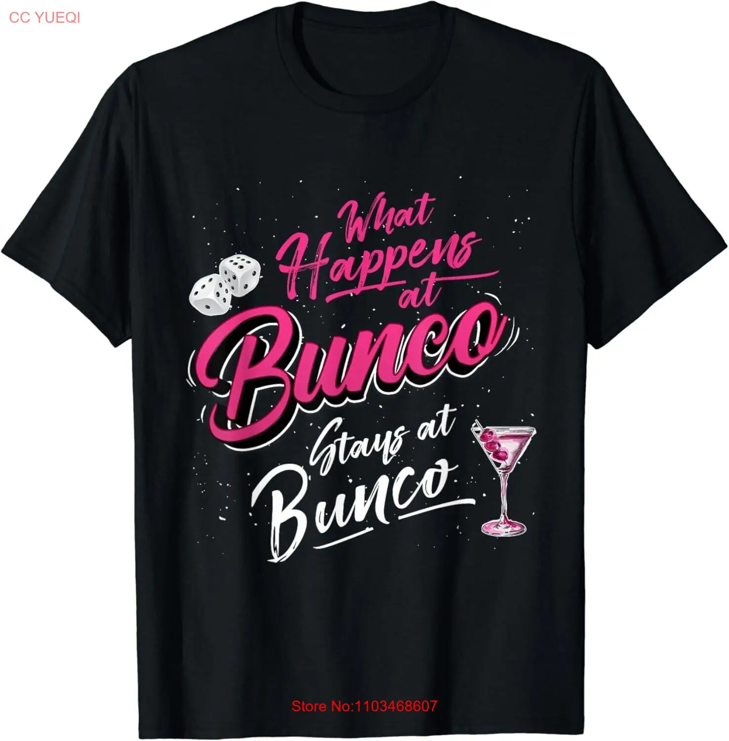 Забавная футболка унисекс с надписью What происходит at Bunco Stay
