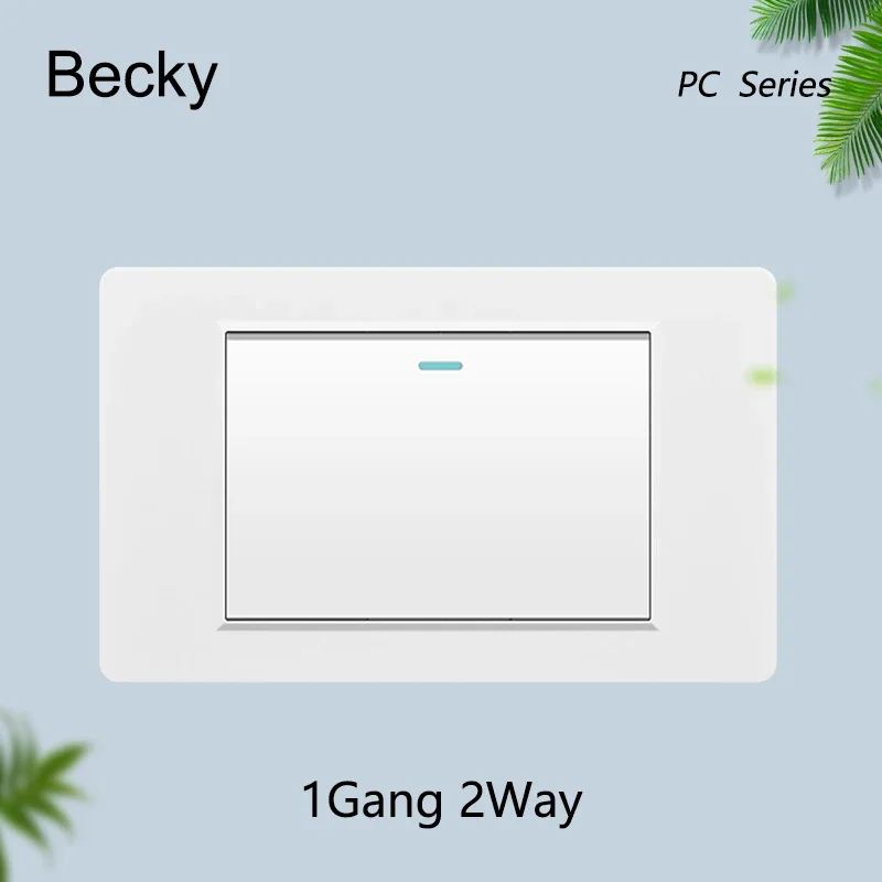 

Настенный выключатель из поликарбоната, черного, белого, серого цветов, типоразмера 118, настенный светодиодный выключатель, двухсторонний, 1/2/, для дома, гостиницы, офиса