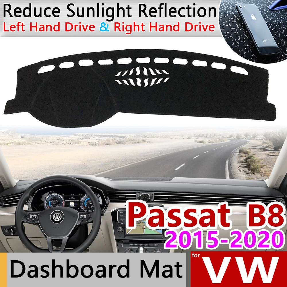 

Dashboard Cover Slip Mat Accessories Dashmat Carpet for VW Passat Volkswagen Variant Alltrack 2016 2018 2015 2017 2019 2020