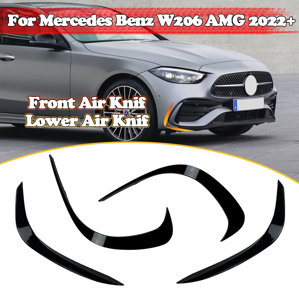 

Автомобильный передний бампер, сплиттер, спойлер, утюжок, воздушный нож, объемная отделка для Mercedes Benz C Class W206 C200 C260 C300 Для AMG 2022 2023