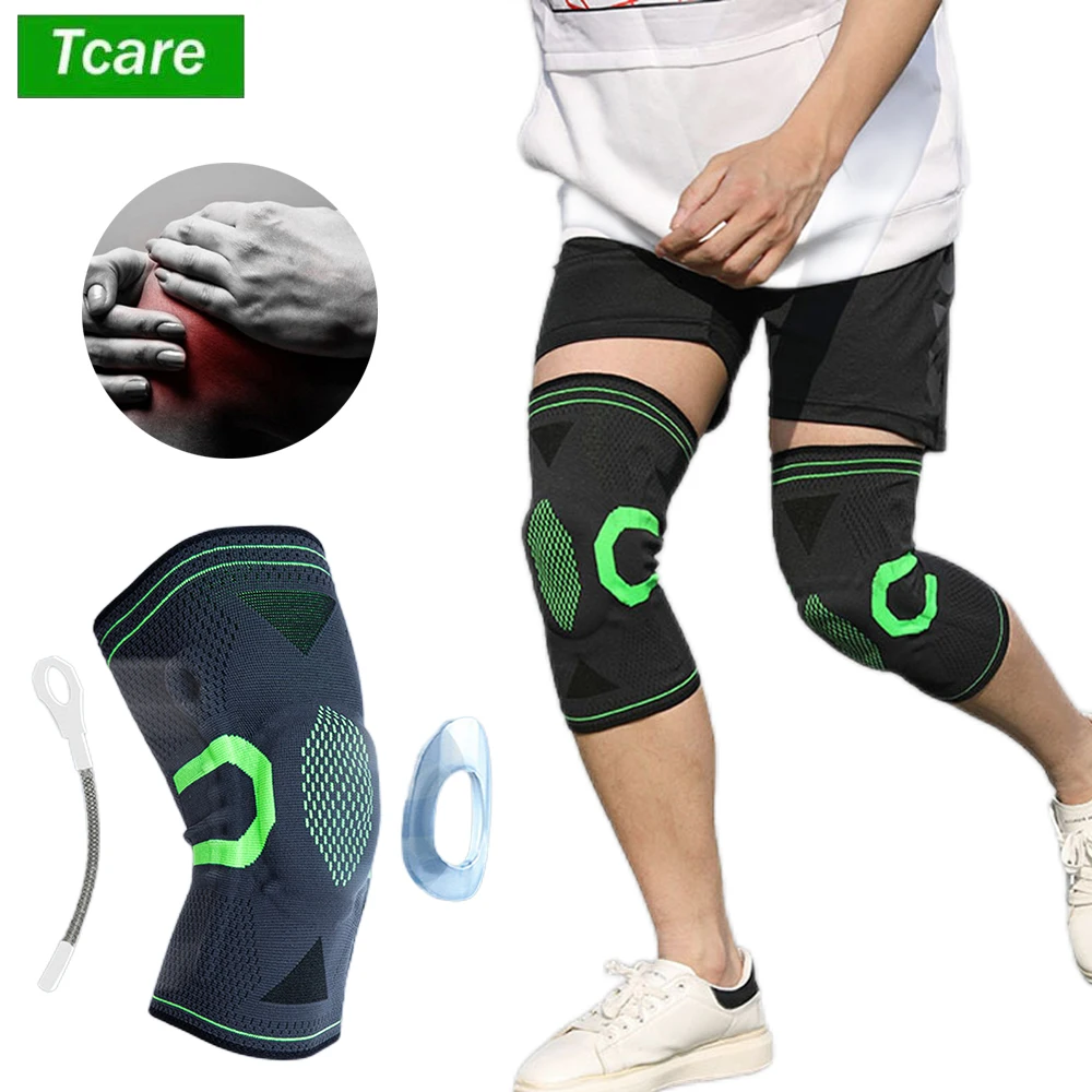 

Tcare 1 PC Professional Knee Brace,Compression Knee Sleeve with Patella Gel Pad & Side Stabilizers, Medical Knee Pad for Running