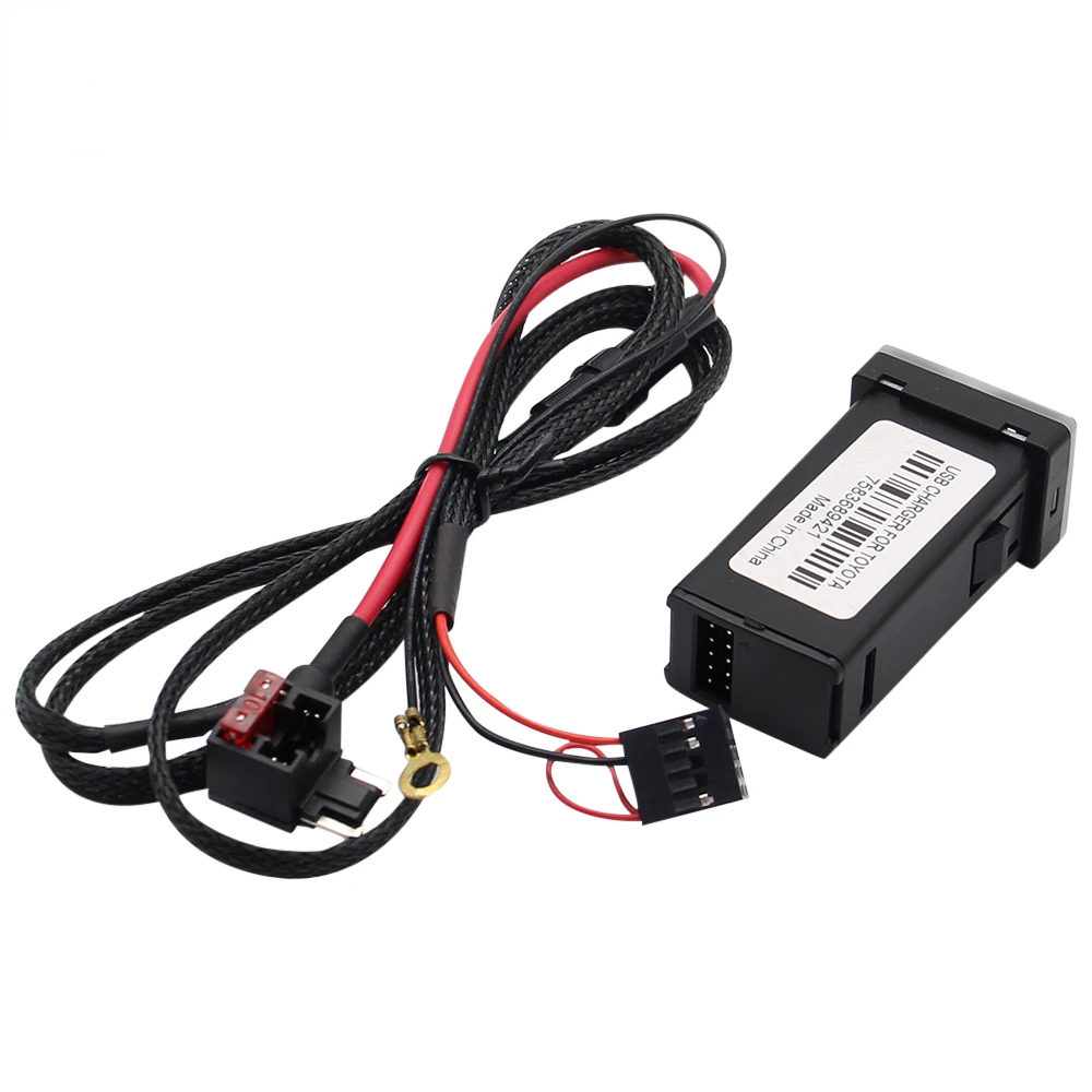 

Car Accessories QC3.0 Quickcharge Car Charger Dual USB Phone PDA DVR Adapter 1.2M Temperature Cable 10A Fuse Tab Terminal ForTo