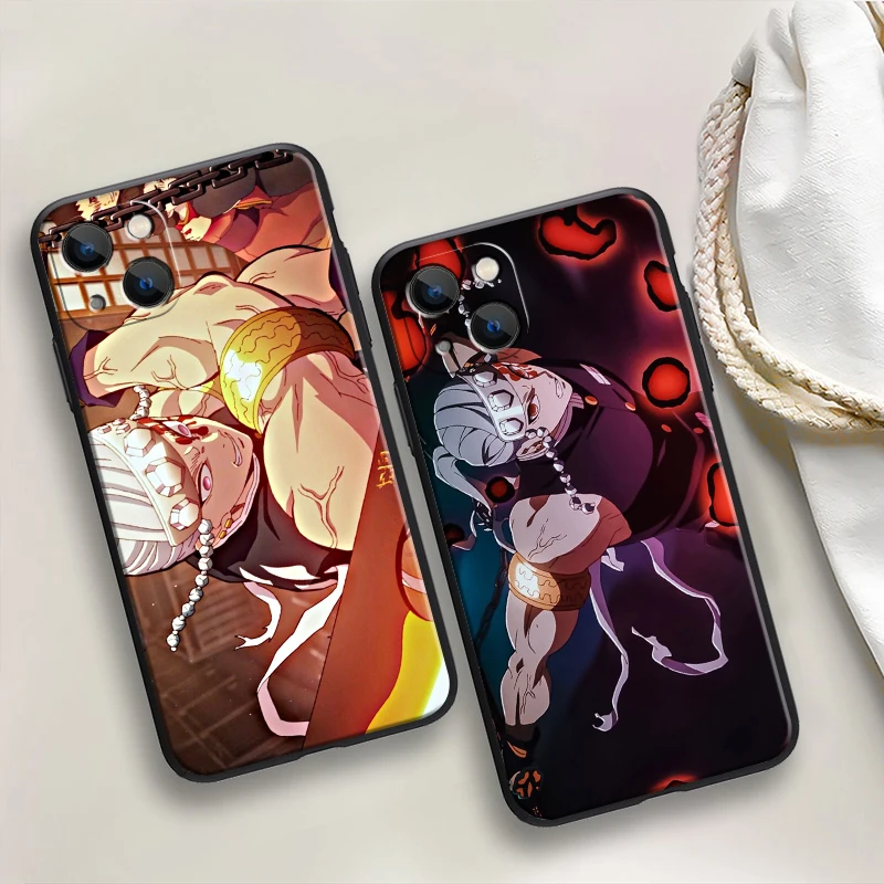 

Demon Slayer Uzui Tengen Phone Case For iPhone 11 12 13 11Pro 6 7 8 12 mini XR XS 12 Pro MAX SE 2020 13 Pro shell Soft TPU Funda