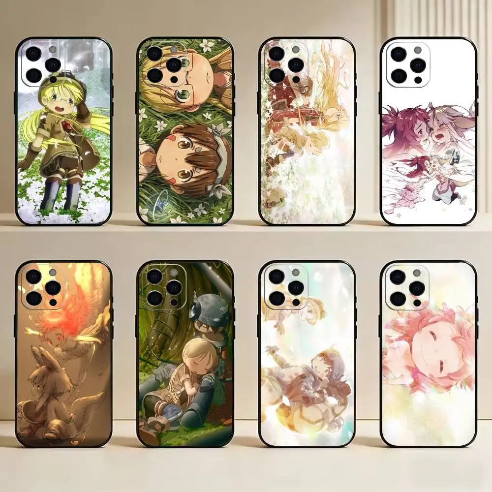 Фото Чехол для телефона Riko-Reg-Nanachi-Faputa-Lyza-Ozen для iPhone 17, 16, 15, 14, 13, 12, 11 Plus, Pro Max, XS, мягкий силиконовый, черный №1