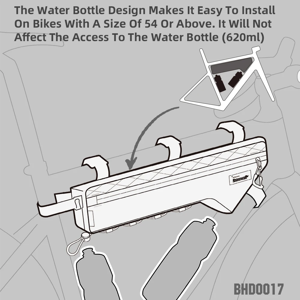 Велосипедная Рама Rhinowalk слегка непромокаемая треугольная сумка-кроссбокс с
