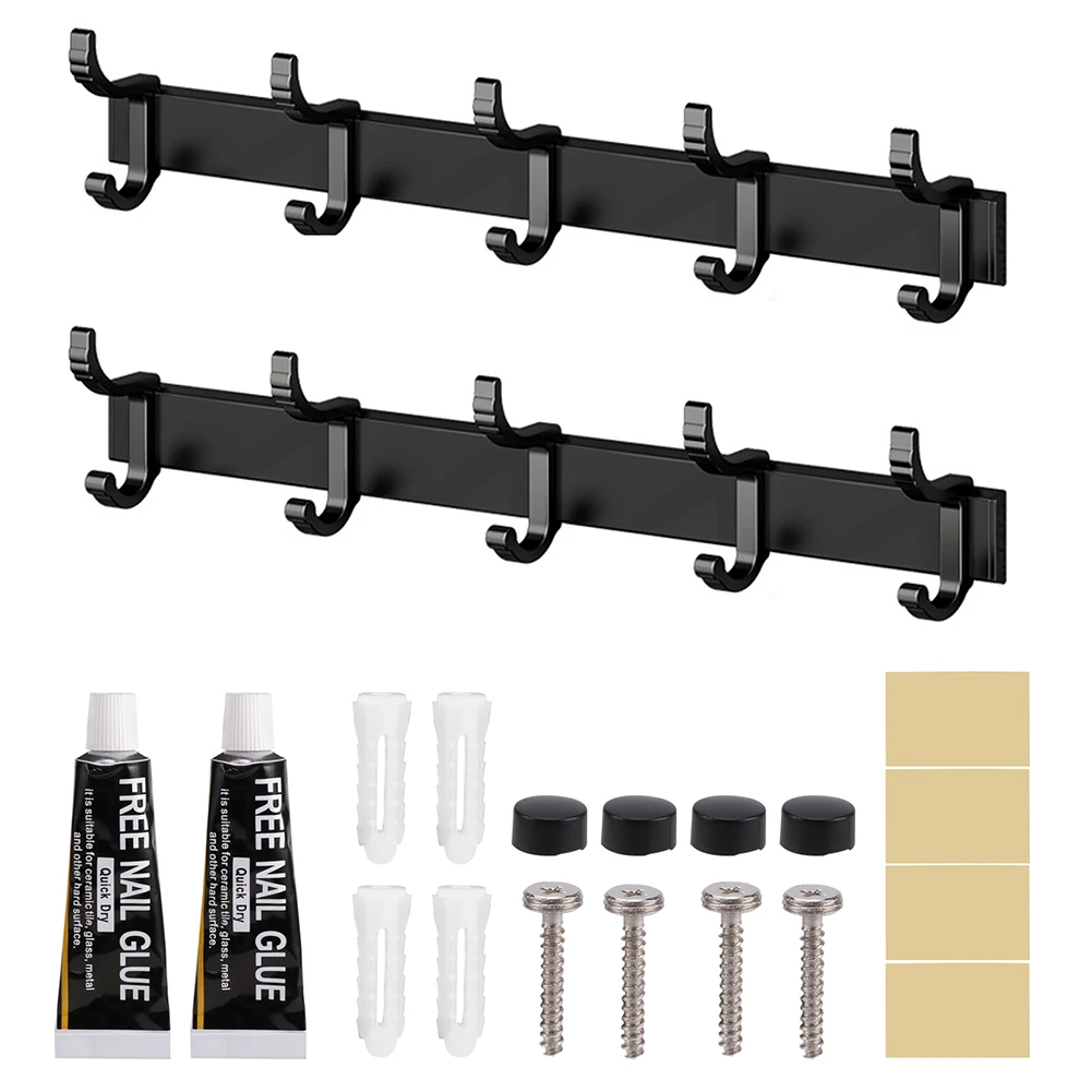 

2 шт./упаковка, настенные алюминиевые вешалки для одежды, шляпы, сумок