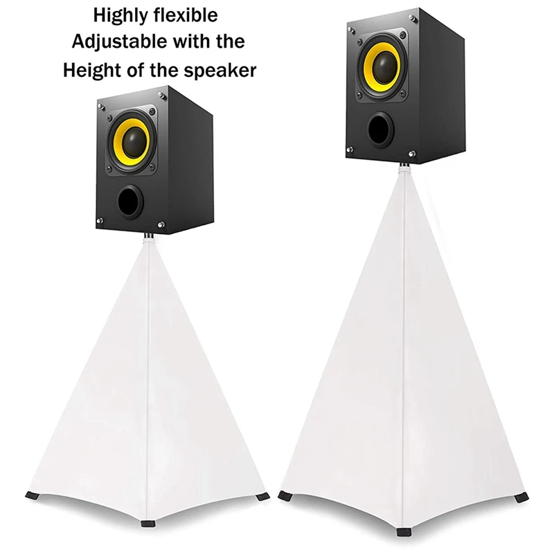 2X Speaker Stand Cover-DJ Bag With 360 Degree Cover Tripod Scrim Free Travel (One Pack-White) |