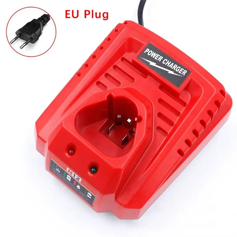 Battery Charger For Milwaukee M12 N12 3A Fast Charging Replacement 48-11-2401 C12B C12BX EU Plug