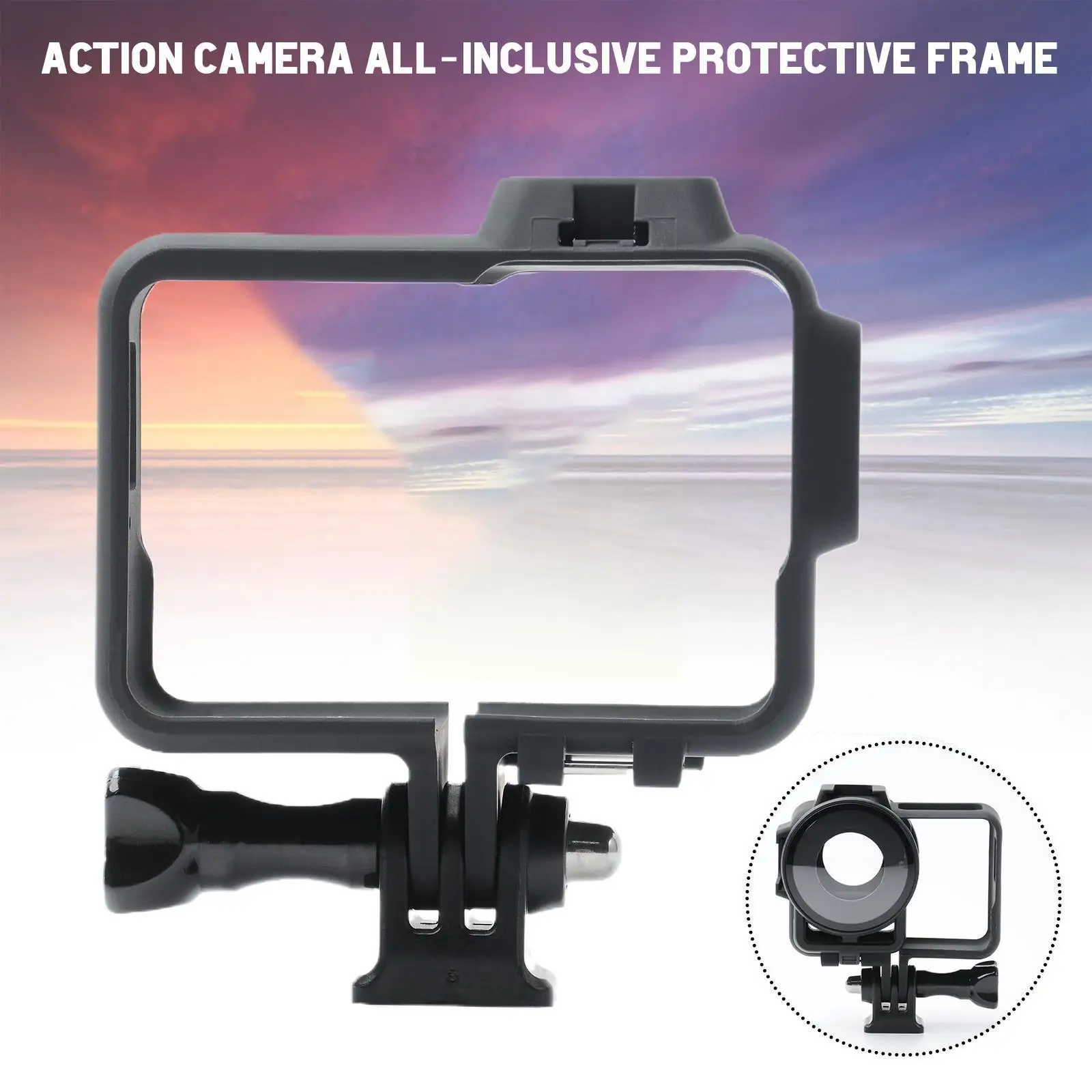 

Camera Cold Shoe Frame Protective Lens Guard For Insta360 One Rs Shockproof Camera Protector Action Camera Accessories Z8c6