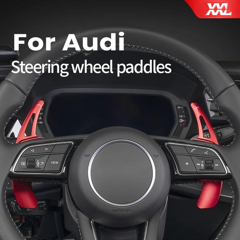 

For Audi A3 8Y 8V 20-23 Sportback Limousine Sedan Car Steering Wheel Shift Paddles Extension Shifters Stickers Car Accessories