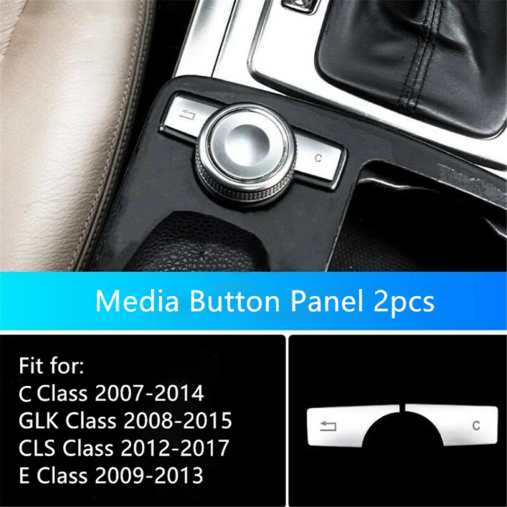 

Interior Multimedia Button Sequin Cover For Mercedes-Benz C E GLK CLS Class W204 W212