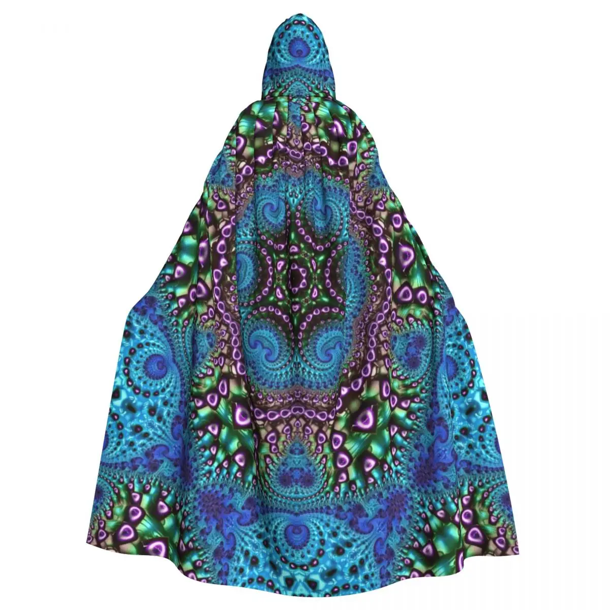 

Mandala Hooded Cloak Halloween Party Cosplay Woman Men Adult Long Witchcraft Robe Hood