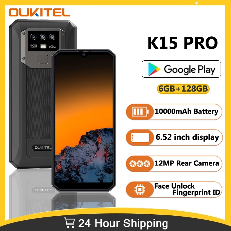 

Oukitel K15 Pro, Android 11 OS, MT6771 (Helio P60), аккумулятор на 10000 мАч, 6 ГБ + 128 ГБ, 18 Вт быстрой зарядки, 8,52 дюйма