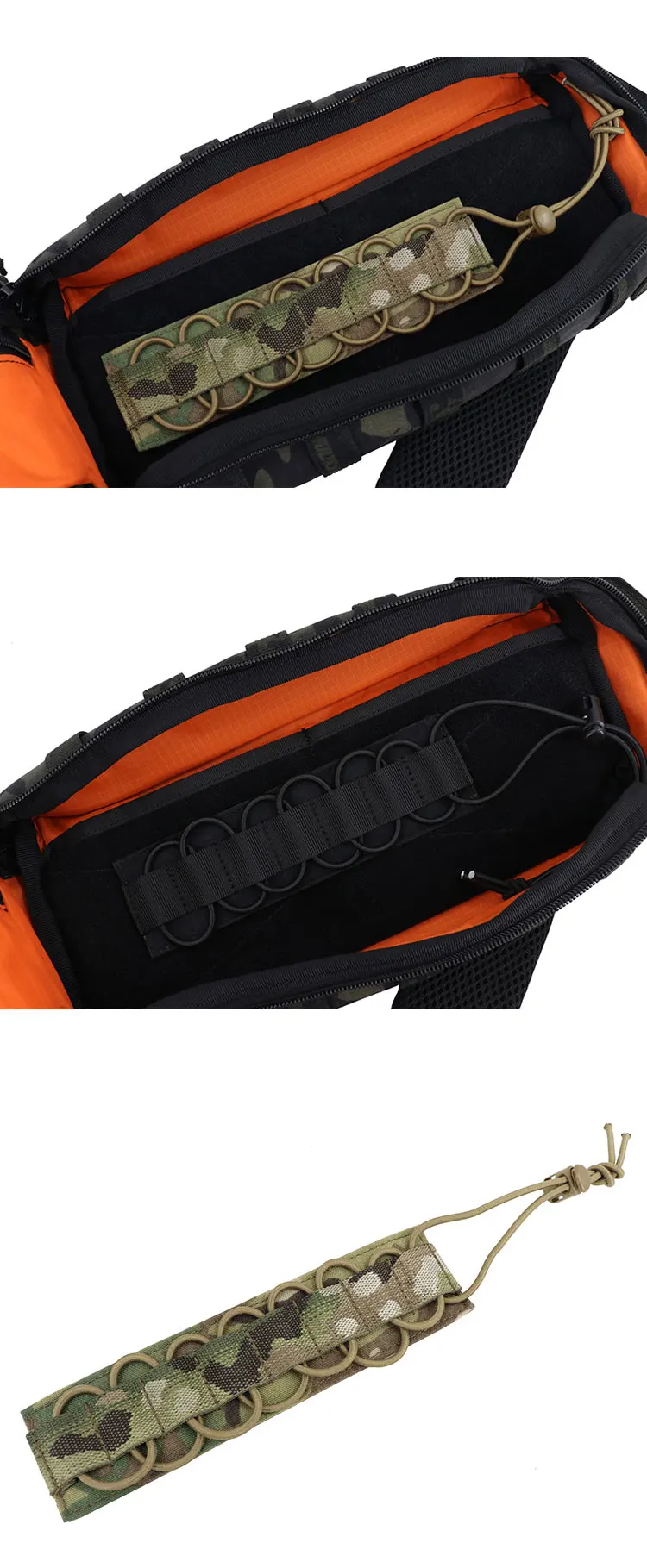 Outdoor Sports Tactical MOLLE Webbing Elastic Rope Its Tactical EDC Storage Belt Multifunctional Storage Board