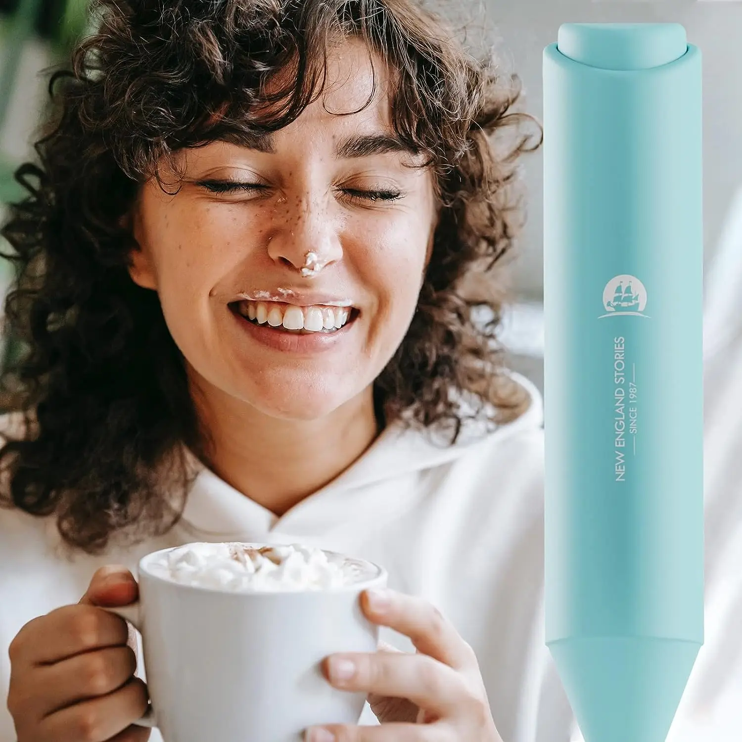 

Electric Milk Frother Handheld, Battery Operated Whisk Beater Foam Maker for Coffee, Cappuccino, Latte, Matcha, Mini Drink Mixer