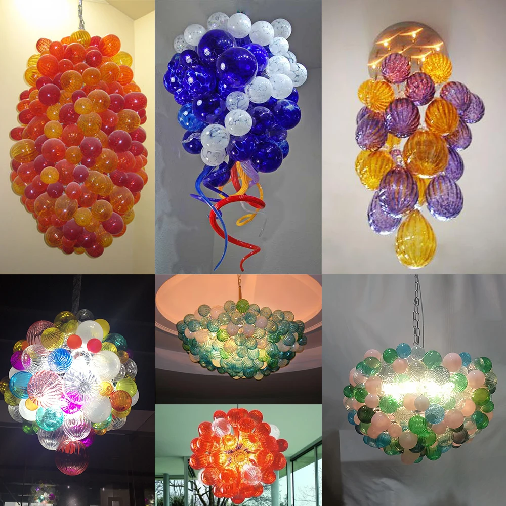 LONGREE стеклянная люстра с Медузой художественный декор Подвесная лампа из дутого