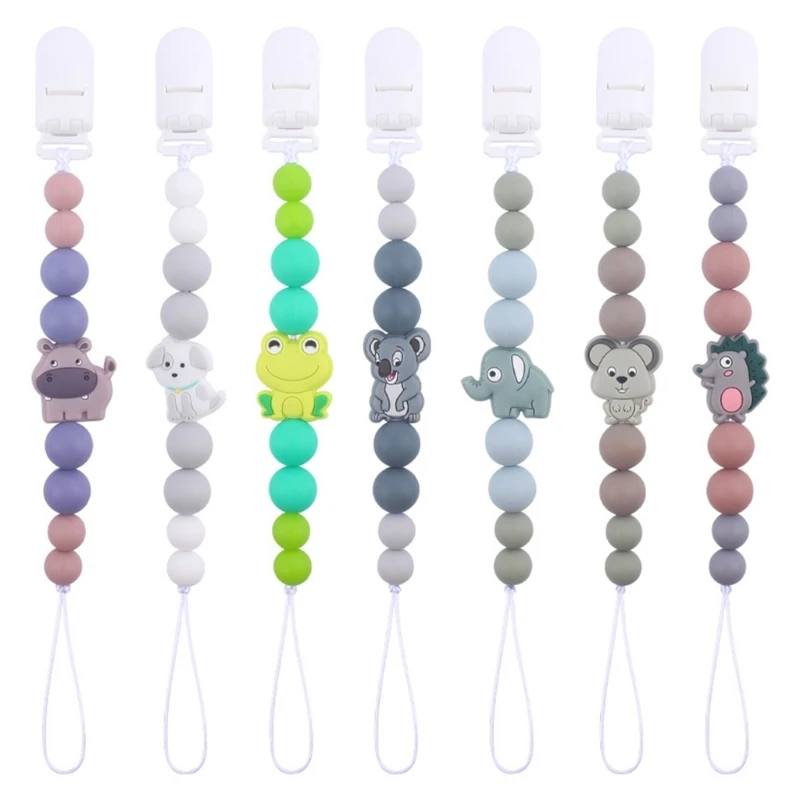 

Silicone Dummy Clip for Baby Boys & Girls Pacifier Clip Keeps Pacifier Clean